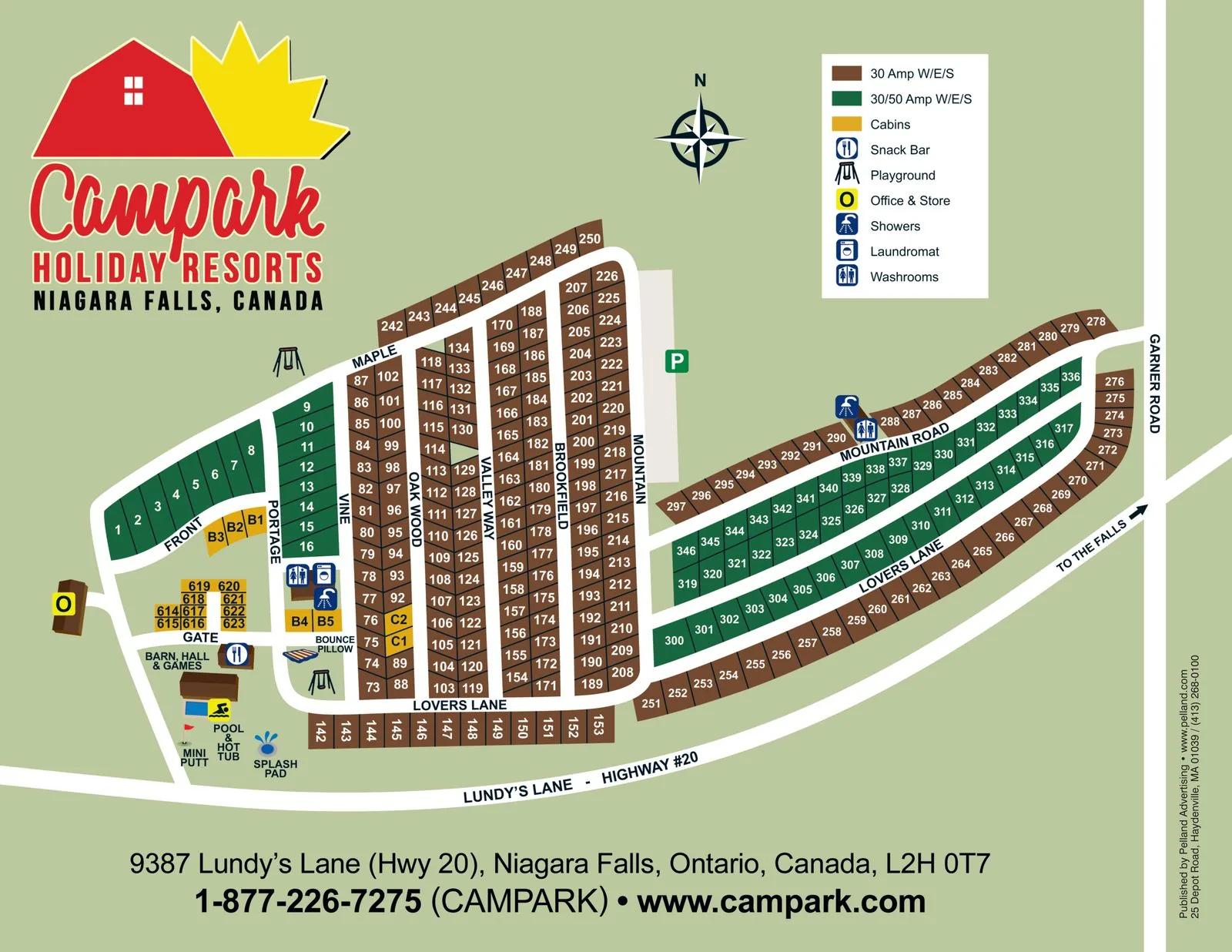 Campark site map, 2026